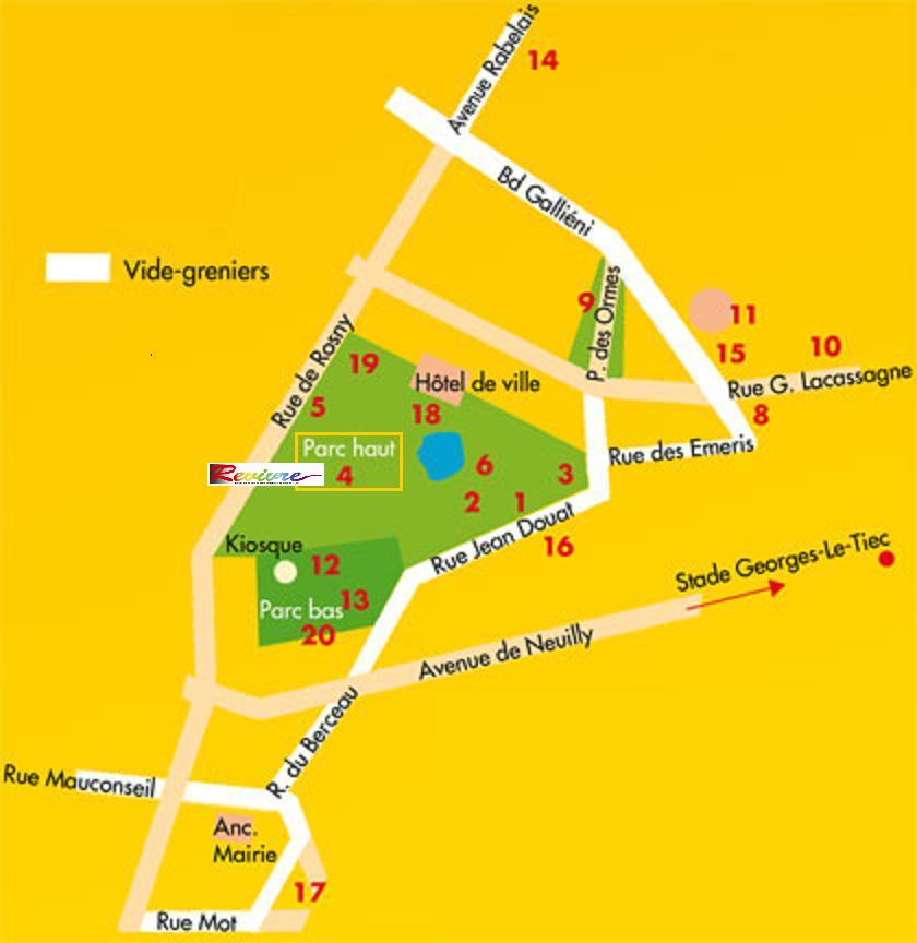 Plan du parc de l Hôtel de Ville- Stand Revivre dans n° 4